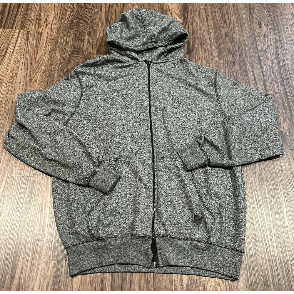 Phat Farm Sweater Mens M Grey Hoodie Sweatshirt Casual Full Zip Long Sleeve